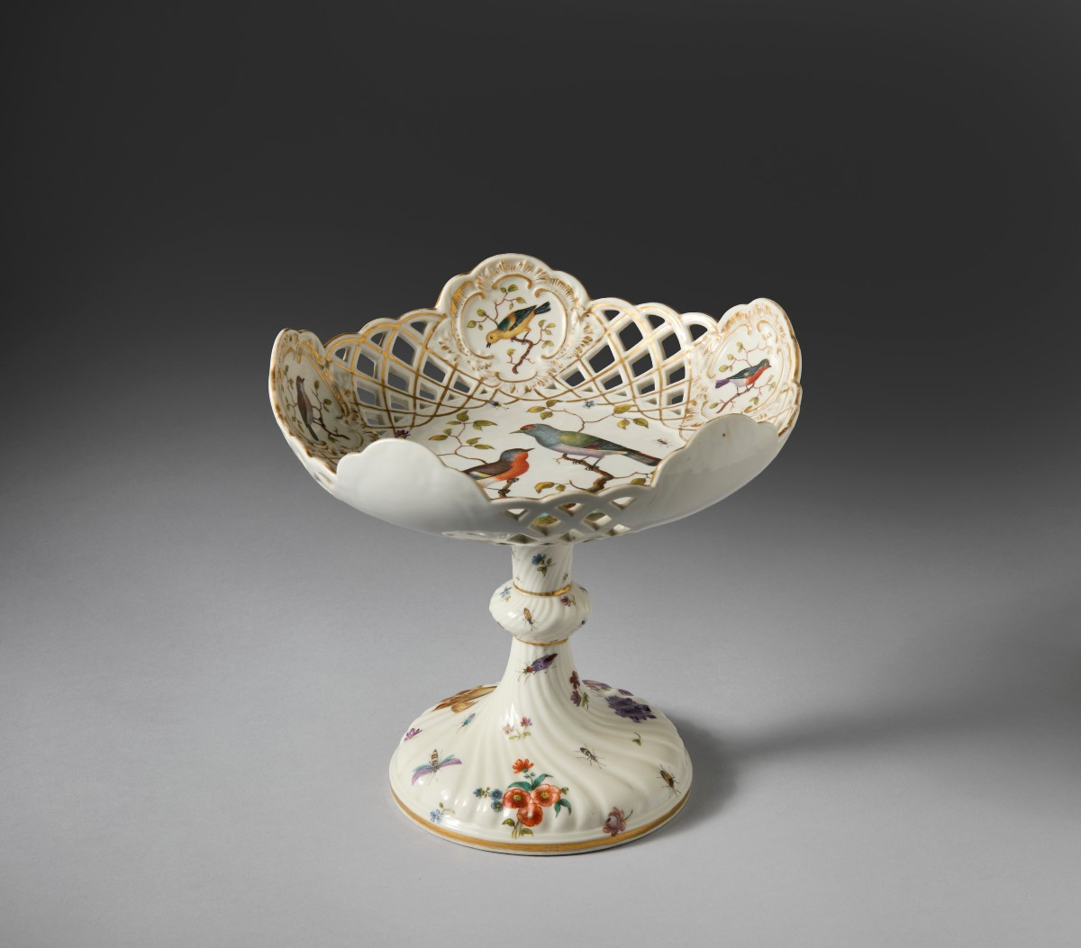 Présentoir à gâteaux en porcelaine, Meissen, XIXe siècle