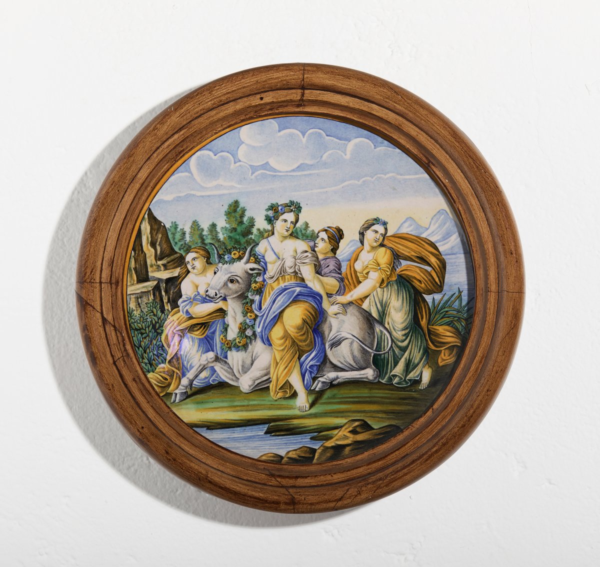 Pair Of Decorated Majolica Plates From A Kiln In Central Italy (castelli D’abruzzo), 20th Century-photo-1