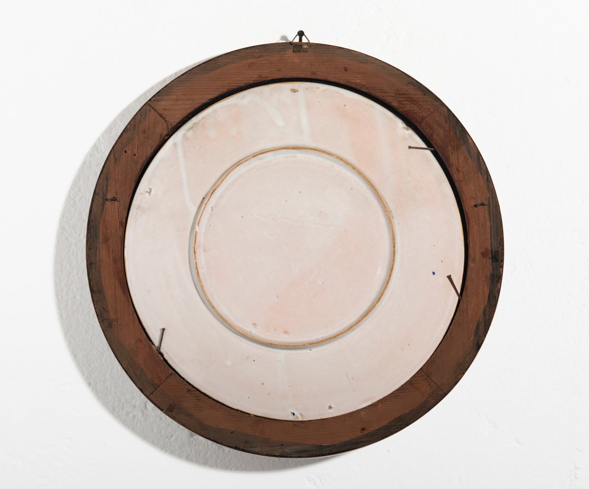 Pair Of Decorated Majolica Plates From A Kiln In Central Italy (castelli D’abruzzo), 20th Century-photo-4