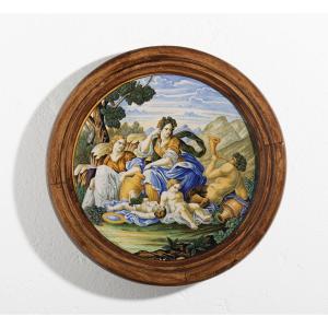 Pair Of Decorative Majolica Plates