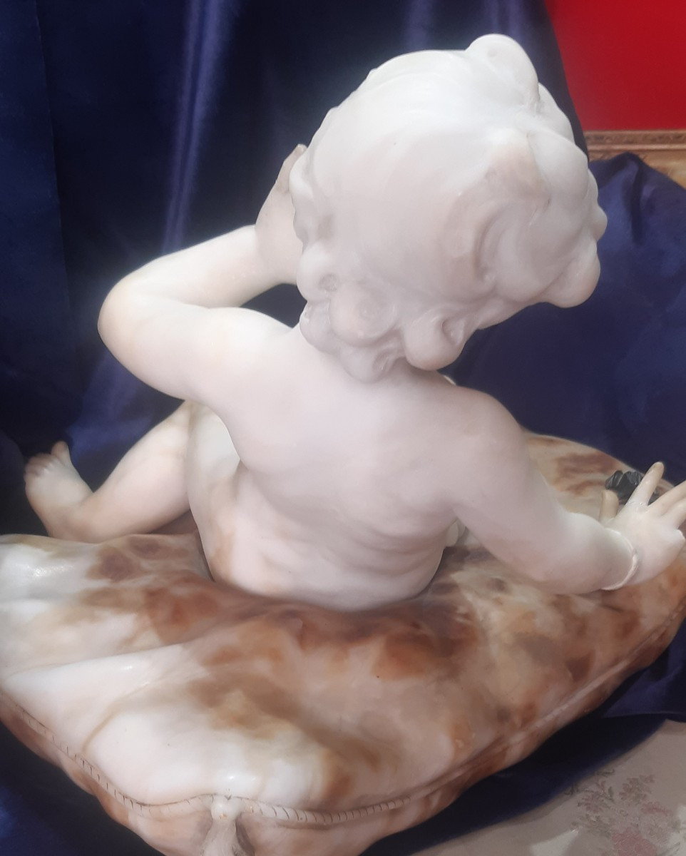 Sculpture en albatre "peur"-photo-1