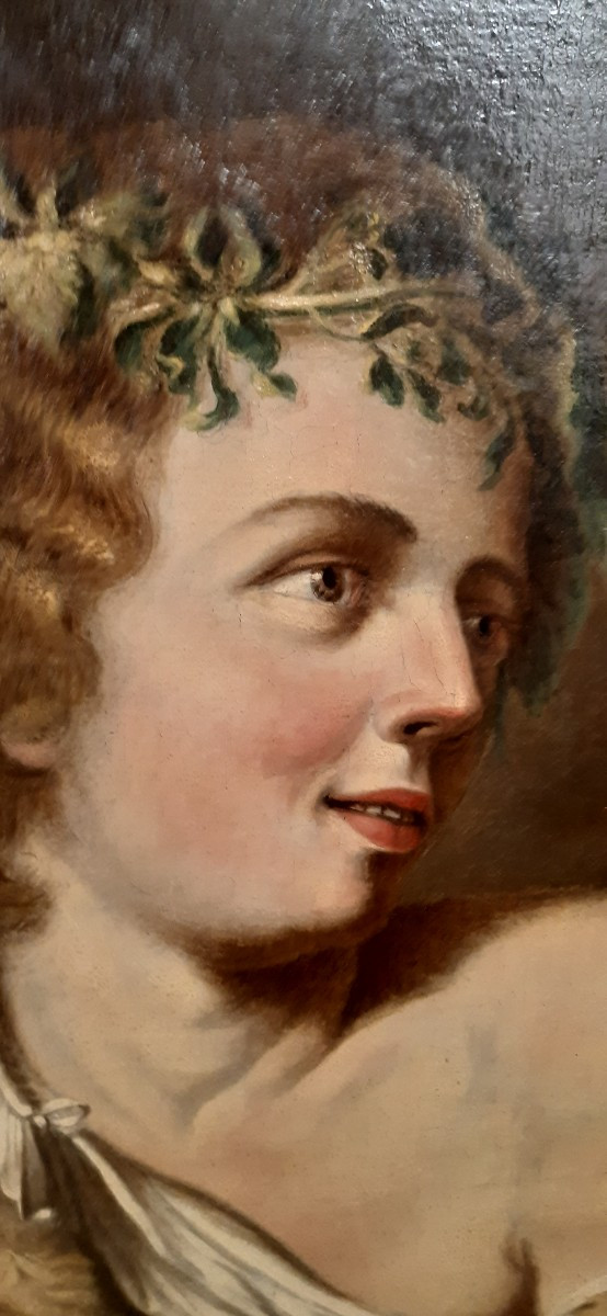 Peinture du XVIIIe siecle representant Euterpe-photo-2
