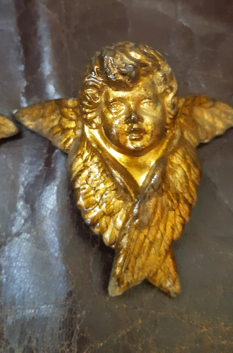 Pair Of 18th Century Angel Heads-photo-3