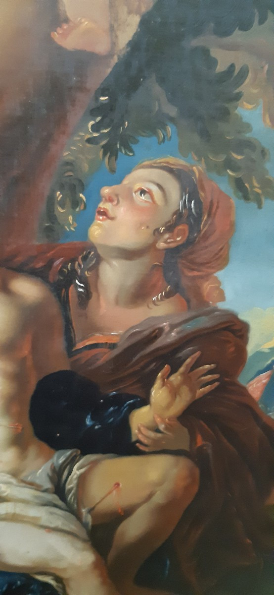 Le martyre de Saint-Sebastien,siecle XVIII-photo-2