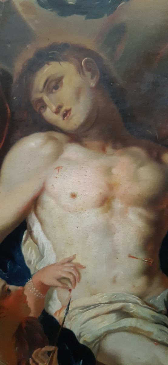Le martyre de Saint-Sebastien,siecle XVIII-photo-4