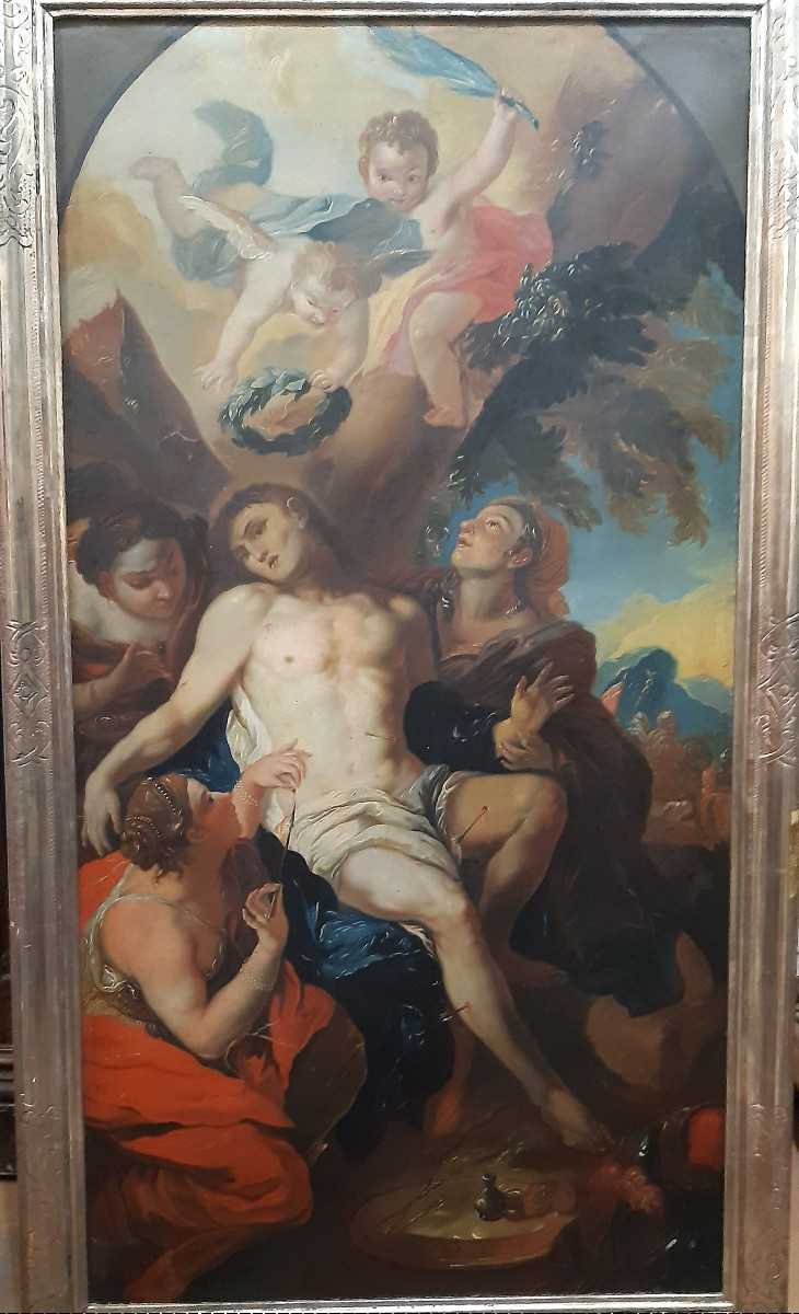 Le martyre de Saint-Sebastien,siecle XVIII