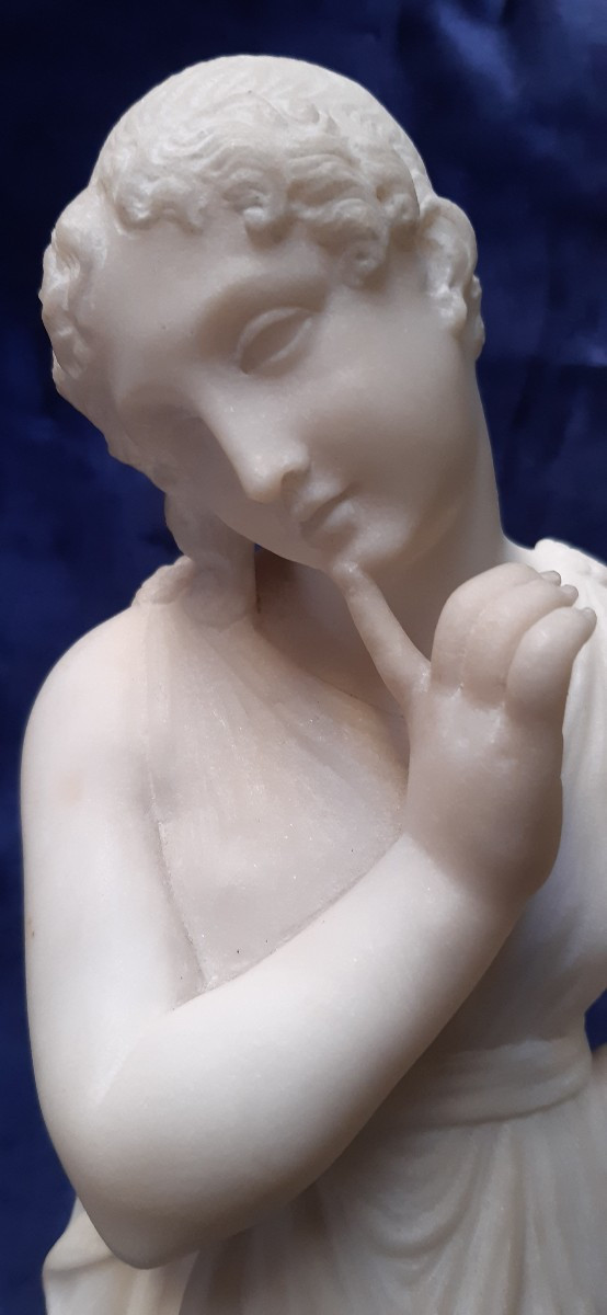 Sculpture de danseuse reflechie,19e siecle-photo-2