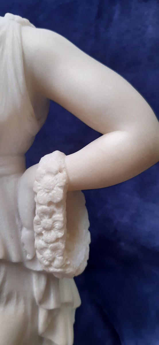 Sculpture de danseuse reflechie,19e siecle-photo-3