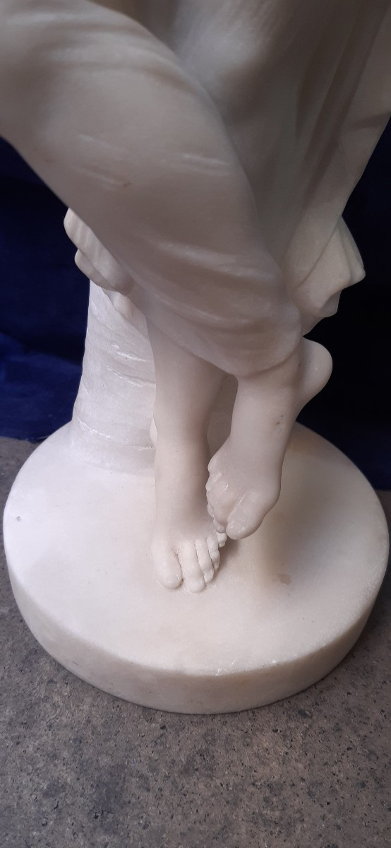 Sculpture de danseuse reflechie,19e siecle-photo-4