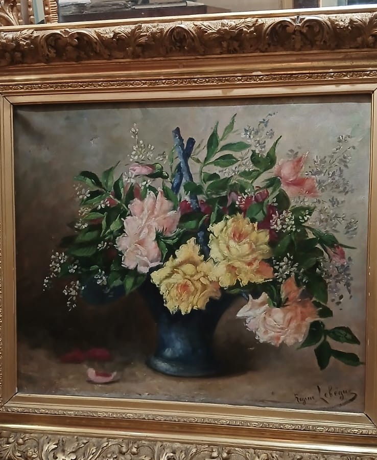 Fower Painting 19th Century-photo-2