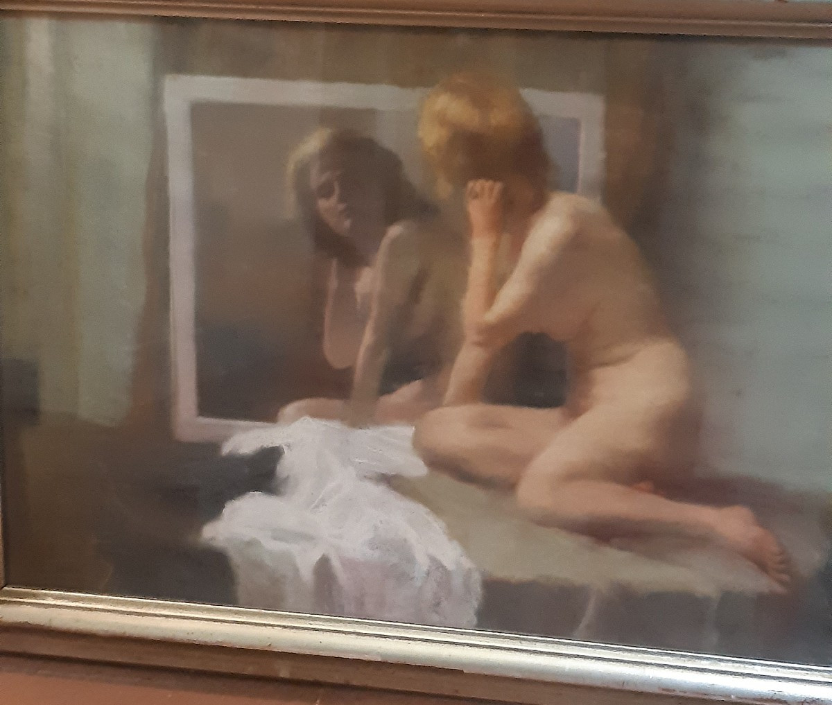 Tableau "femme au miroir