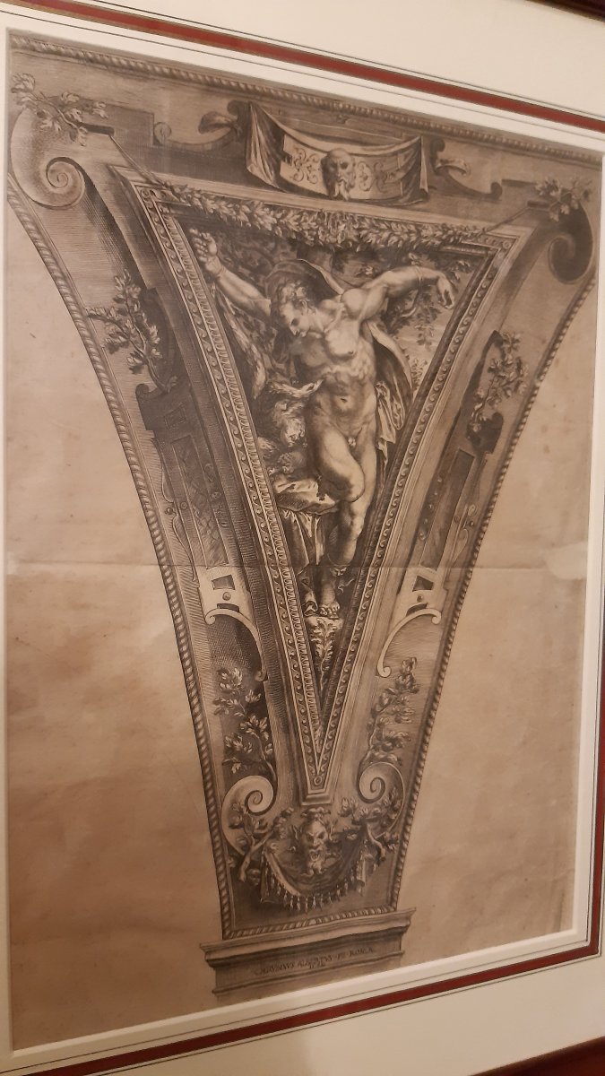 Gravure De Cherubinus Albertus,fin Du 16e Siecle