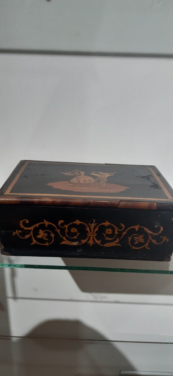 19th Century Marquetry Box-photo-3