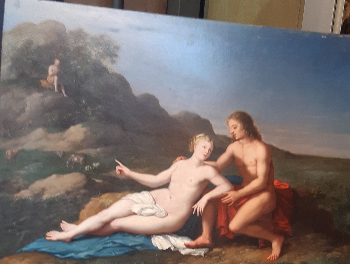 Mytological Scene Table, 17th Century-photo-3