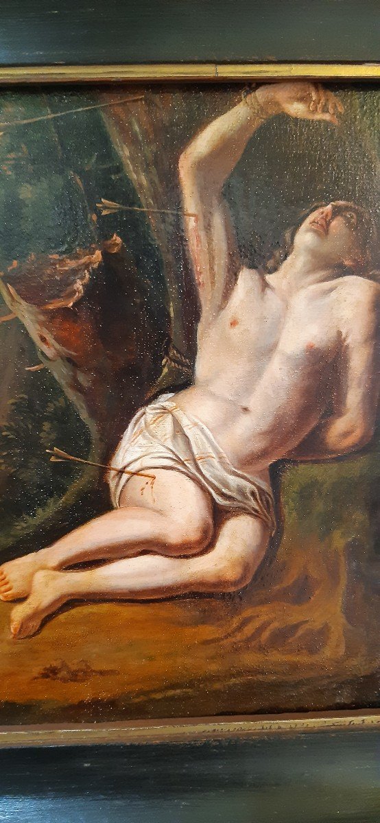 Painting S.sebastiano, Century XIX-photo-2