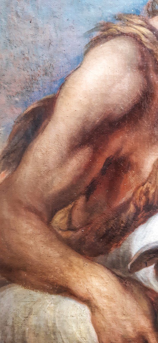 Painting Of Saint John The Baptist, XVIII Century-photo-2