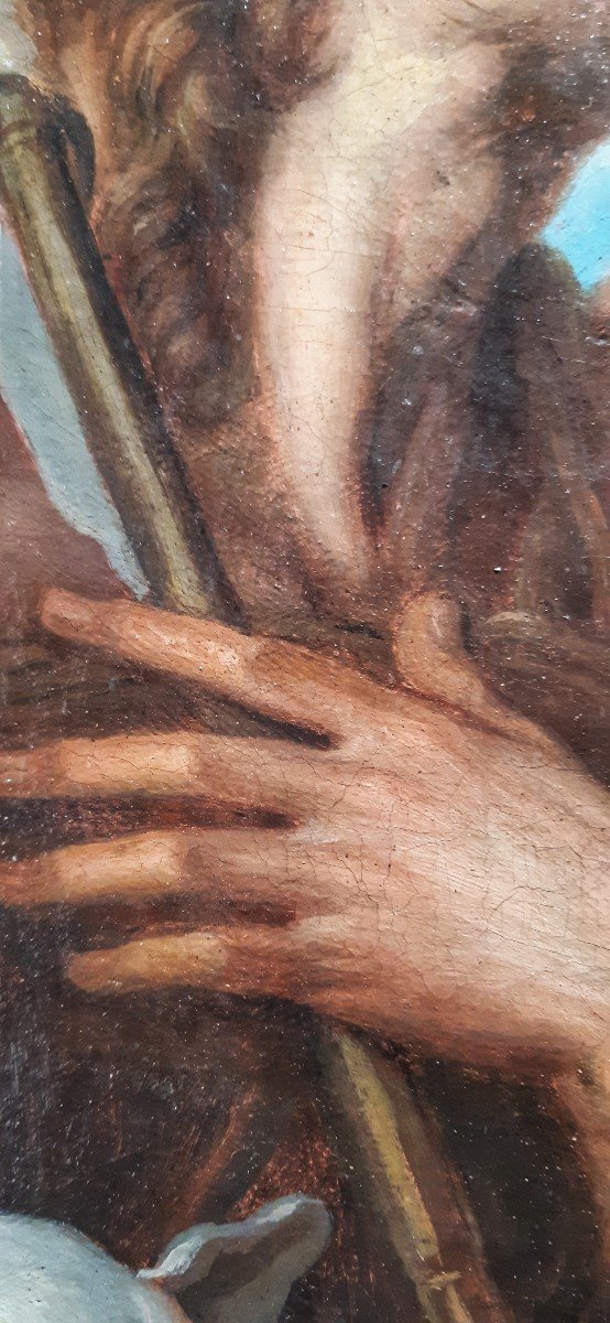 Painting Of Saint John The Baptist, XVIII Century-photo-3