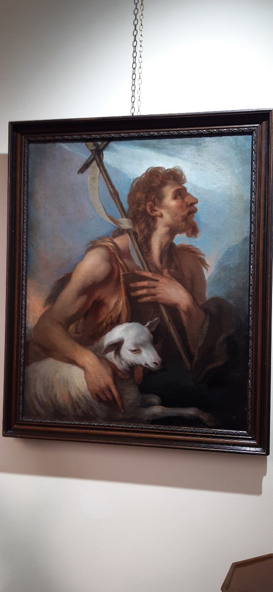 Painting Of Saint John The Baptist, XVIII Century-photo-3