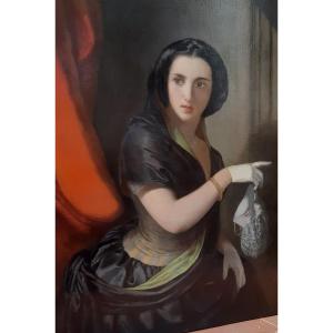 Portrait de femme,bal masquè