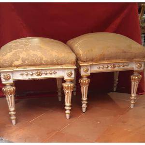 Pair Of Stool From The XVIII Century