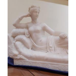 Marble "paolina Borghese", 19th Century