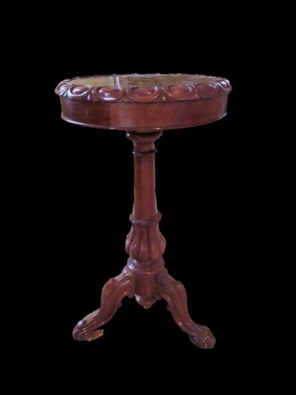 Antique Mid-19th Century Louis Philippe Coffee Table In Onyx Cherry-photo-1
