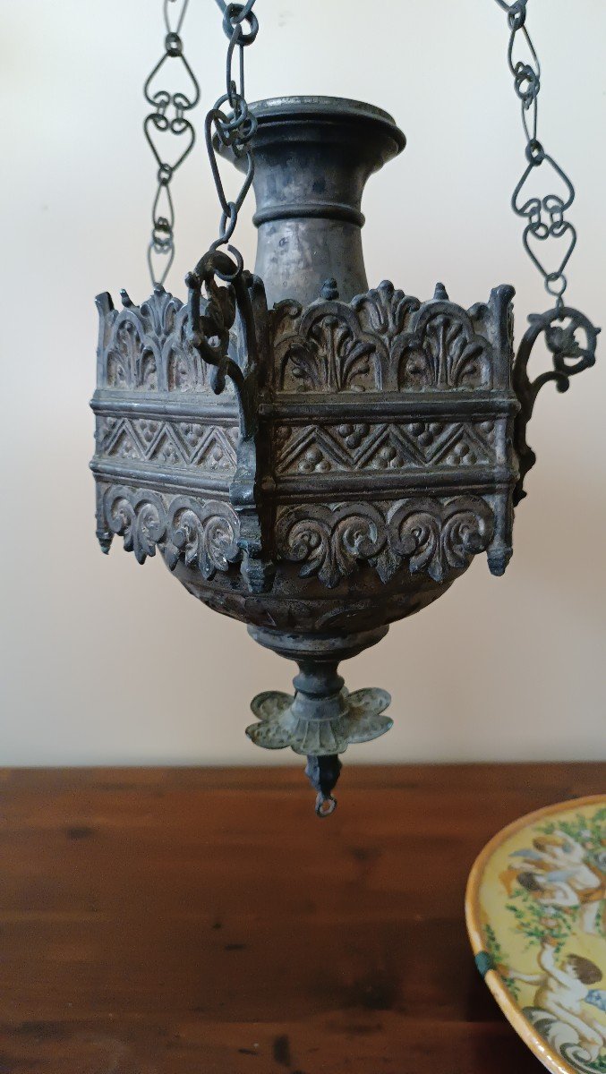 19th Century Neo-gothic Votive Lamp-photo-2