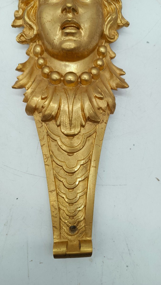 Paire De Cariatides En Bronze Doré Au Mercure 27cm X 10-photo-4