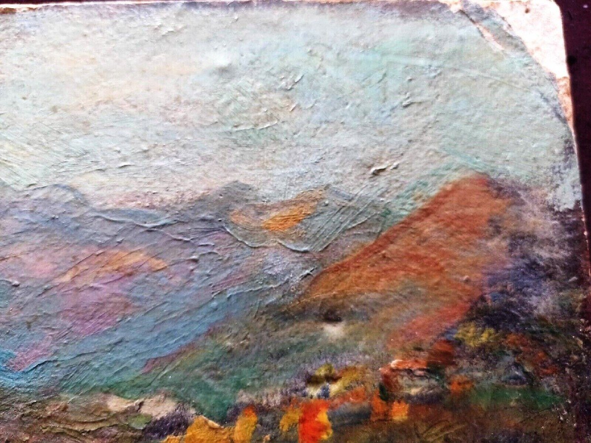 "clemente Levi Pugliese" Impressionist Landscape Oil-photo-2