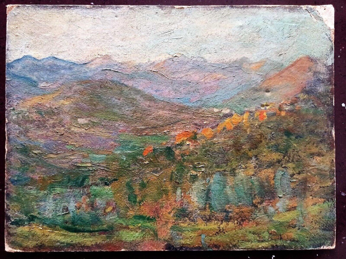"clemente Levi Pugliese" Impressionist Landscape Oil