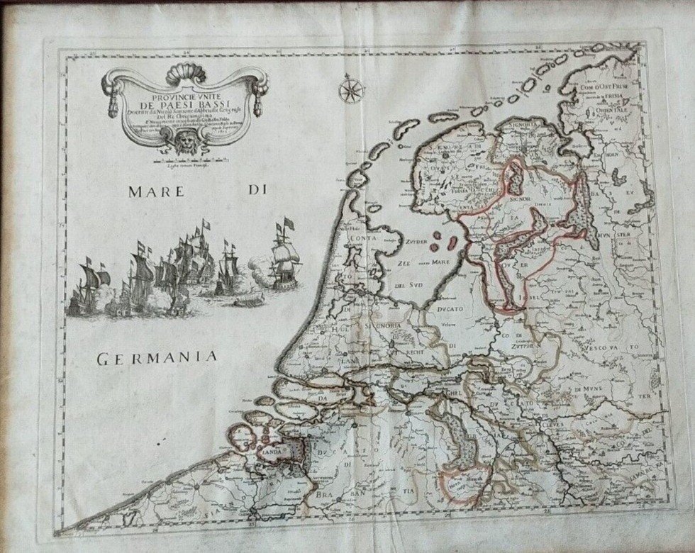 Map 1672 Provinces Of The Netherlands De Rossi /sanson Original Antique-photo-3
