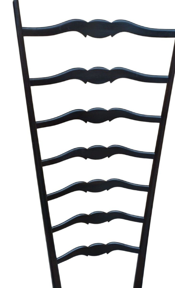 Paire De Chaises Chiavarine à Dossier Haut Design Années 1950/60-photo-2