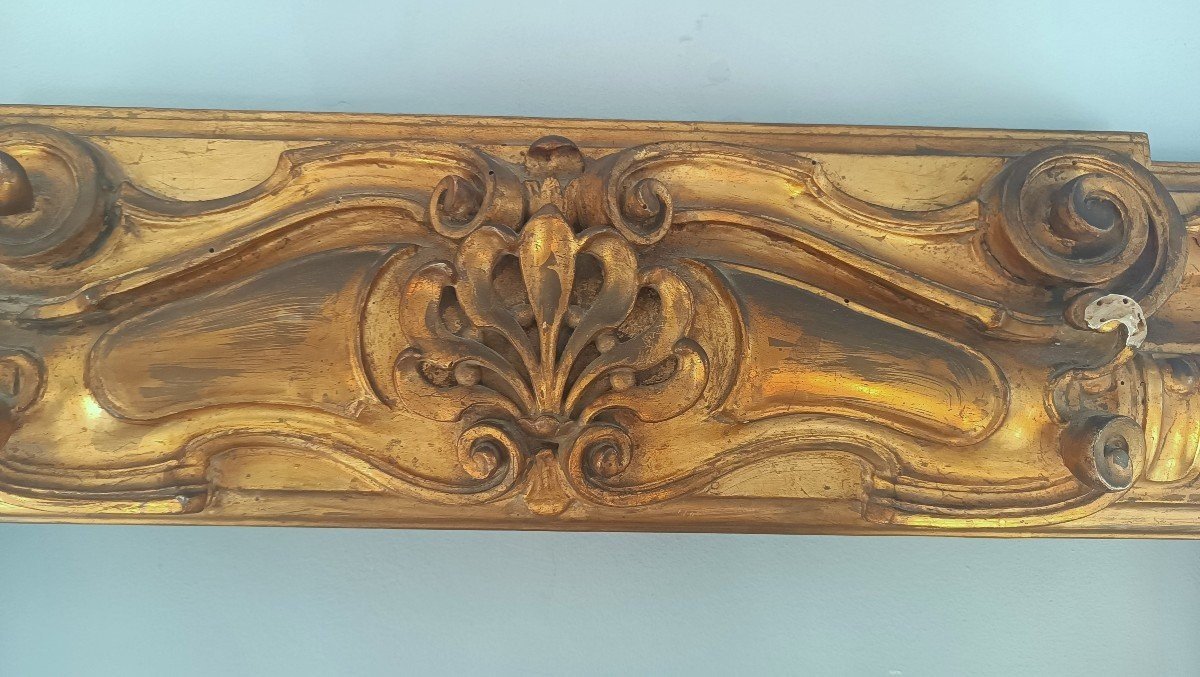 Large Gilded And Carved Wooden Frame From The 19th Century-photo-4