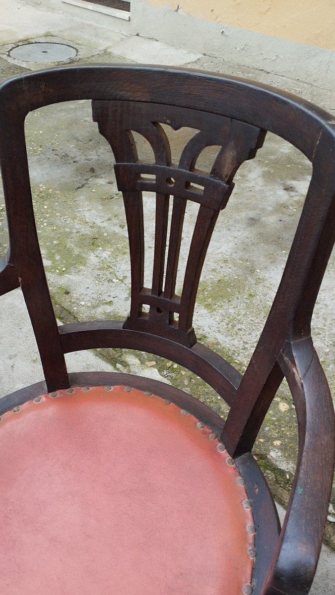 Rare Group Of Ten Italian Armchairs From The 19th Century-photo-2