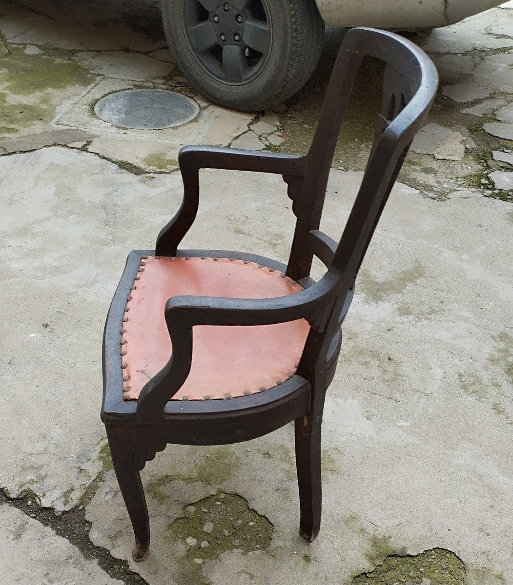 Rare Group Of Ten Italian Armchairs From The 19th Century-photo-2