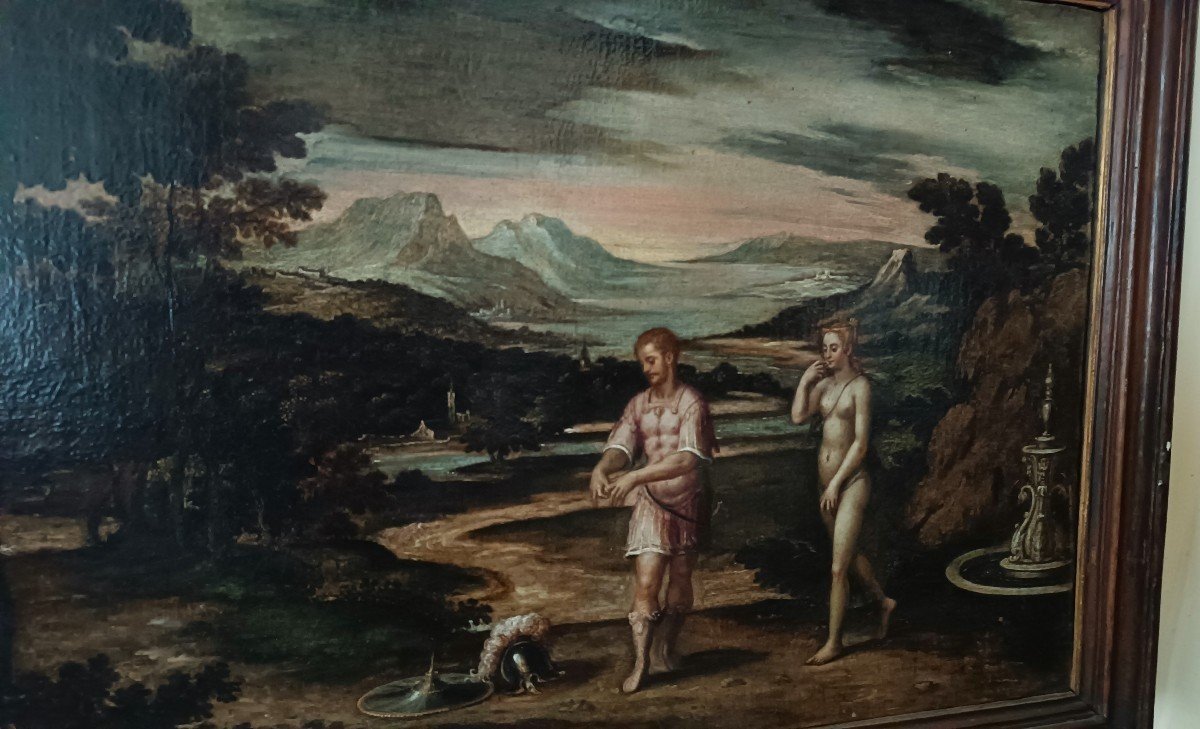 Pair Of Ancient Paintings - Mythological Subject - Roman School - 17th Century-photo-5