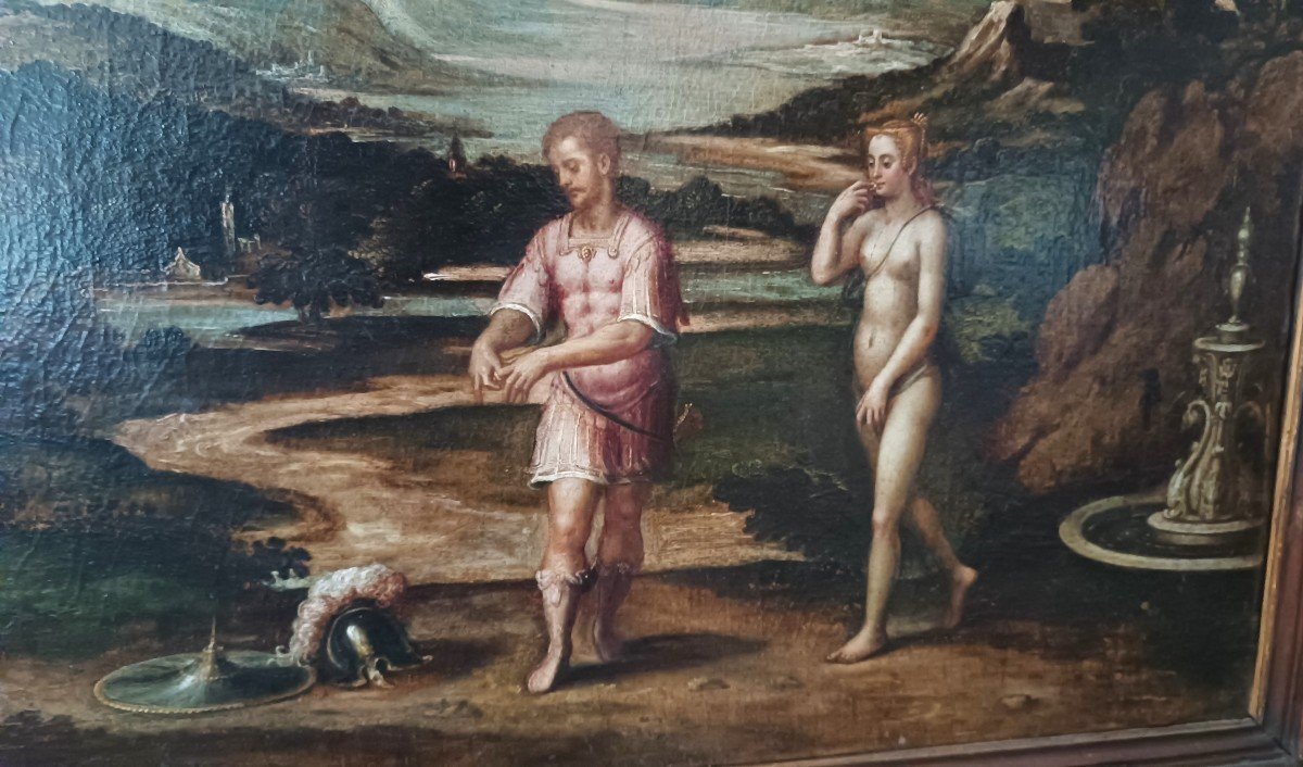 Pair Of Ancient Paintings - Mythological Subject - Roman School - 17th Century-photo-6