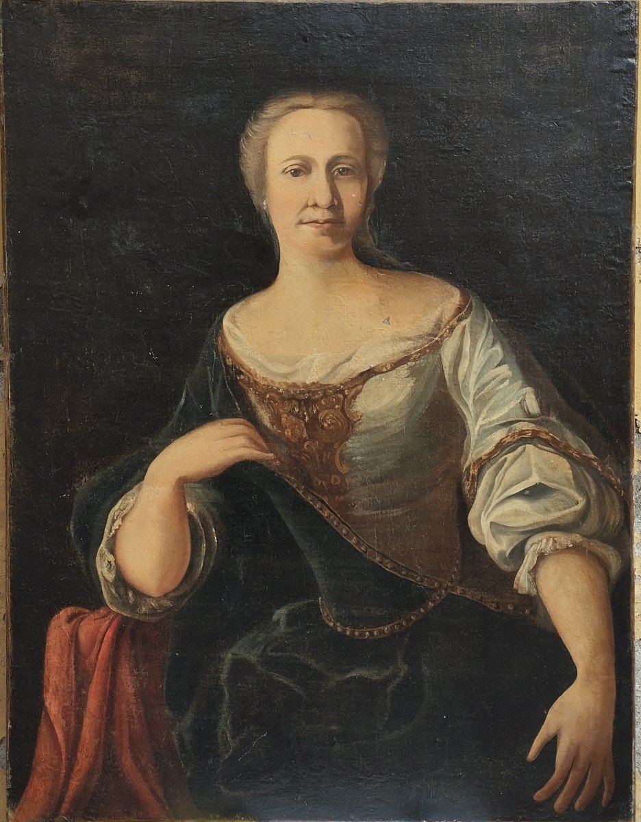  Portrait d'Une Femme Noble,   XVIIIème Siècle-photo-2