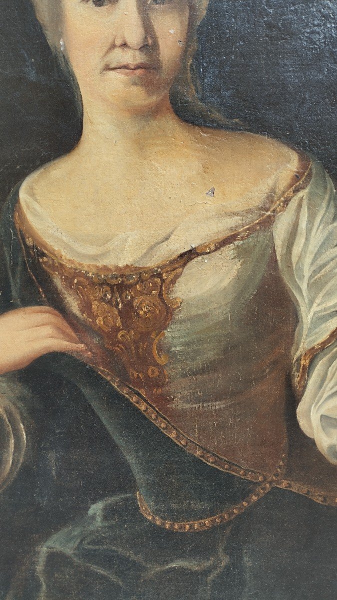  Portrait d'Une Femme Noble,   XVIIIème Siècle-photo-4