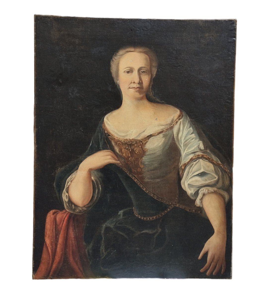  Portrait d'Une Femme Noble,   XVIIIème Siècle-photo-1