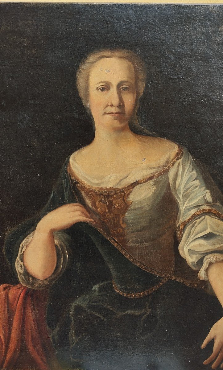  Portrait d'Une Femme Noble,   XVIIIème Siècle-photo-3