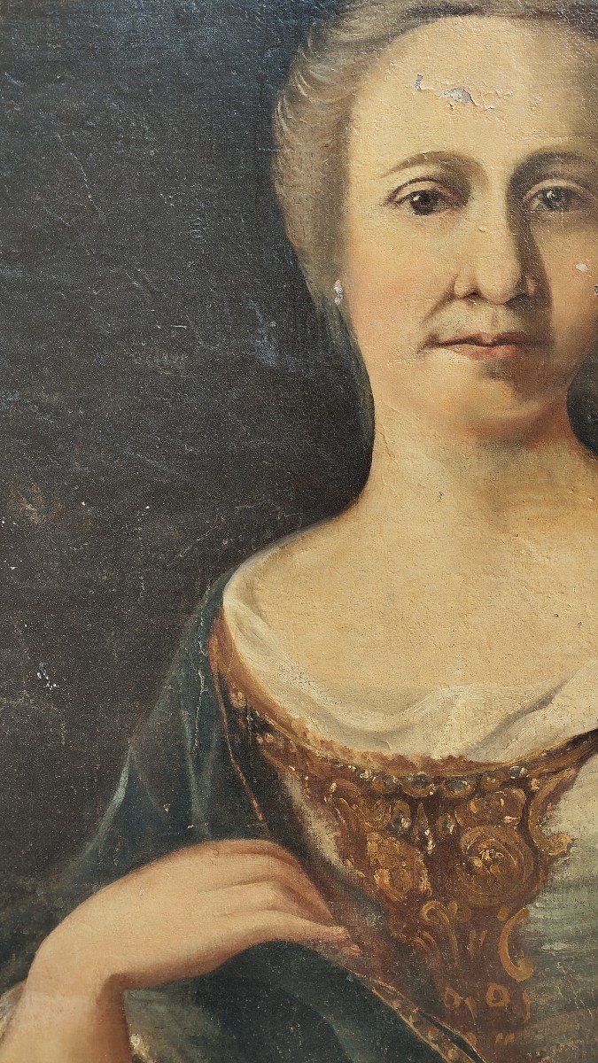  Portrait d'Une Femme Noble,   XVIIIème Siècle-photo-6
