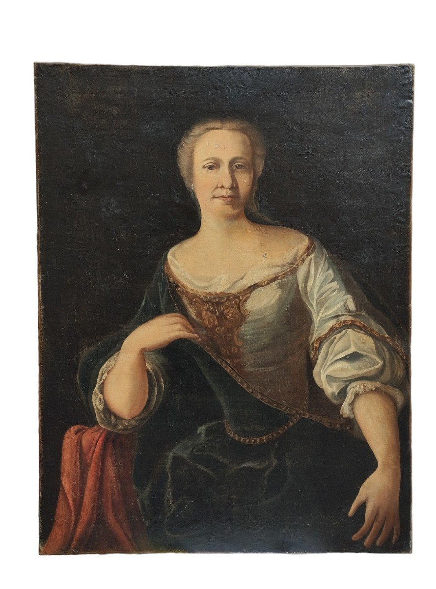  Portrait d'Une Femme Noble,   XVIIIème Siècle