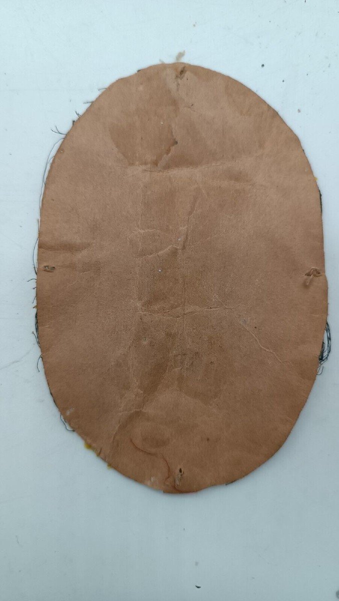 Ex Voto Peint Et Broderie Sur Tissu San Daniele 18ème Siècle-photo-1