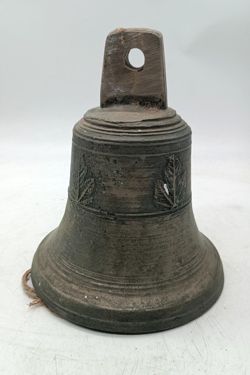Ancient Silvered Bronze Bell From Italy, Early 19th Century-photo-2