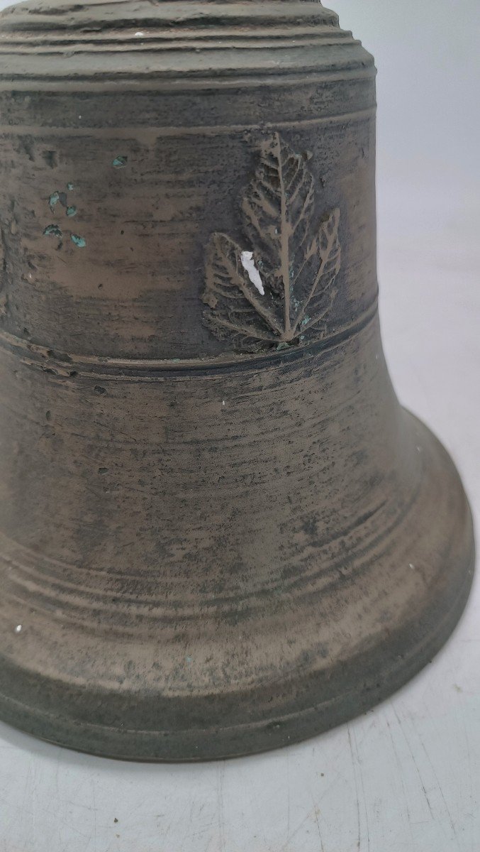 Ancient Silvered Bronze Bell From Italy, Early 19th Century-photo-4