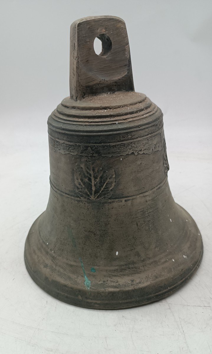 Ancient Silvered Bronze Bell From Italy, Early 19th Century-photo-1