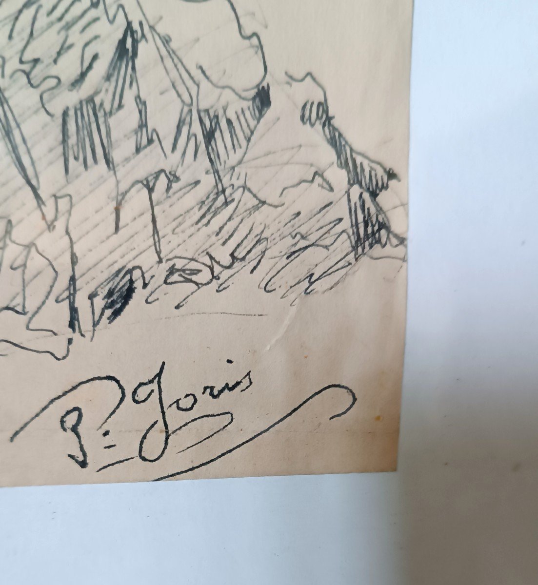 Indian Ink Painting On Paper Pio Joris (rome, 8 June 1843 – Rome, 6 March 1921)-photo-4