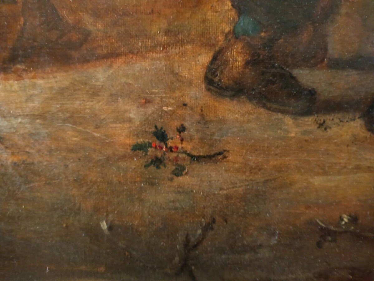 Peinture A l'Huile Sur Toile Scene Campagne Ecole Anglaise 19eme Siecle  100x80-photo-3