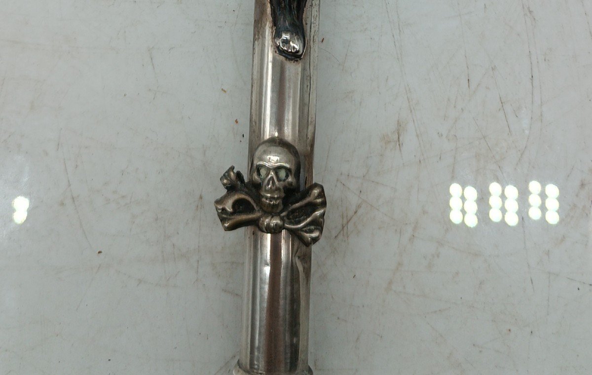 Christ With Cross - Silver 19th Century Italy-photo-7